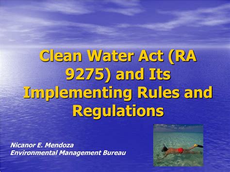ra 9275 clean water act|(Republic Act No. 9275) .